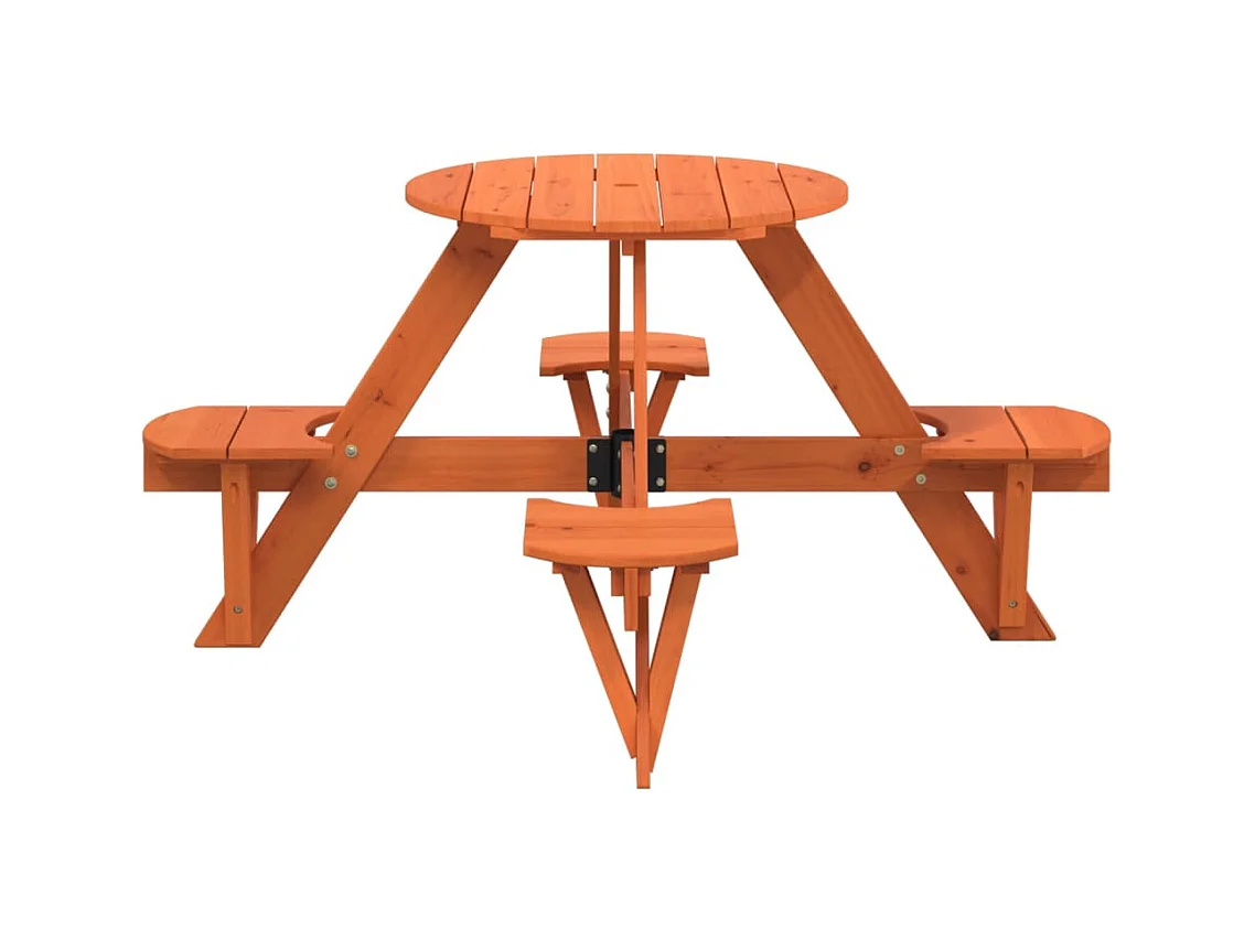 4-persoons kinderpicknicktafel met ronde parasolopening