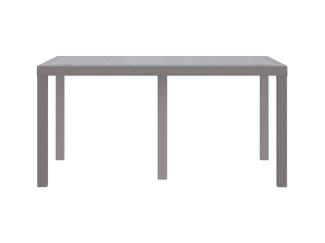 Table de Jardin Gris clair 150 x 100 x 73 cm polyrotin