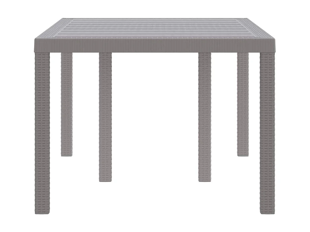 Mesa de jardín gris claro 150 x 100 x 73 cm polirratán