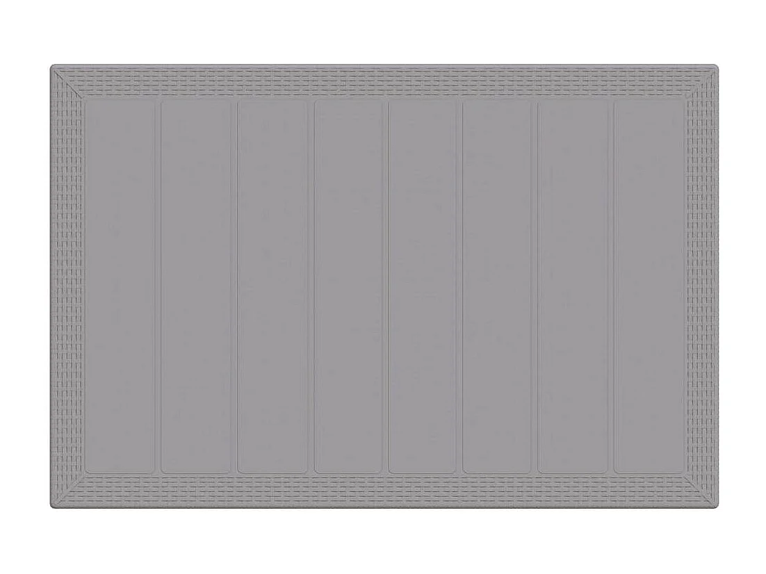 Mesa de jardín gris claro 150 x 100 x 73 cm polirratán