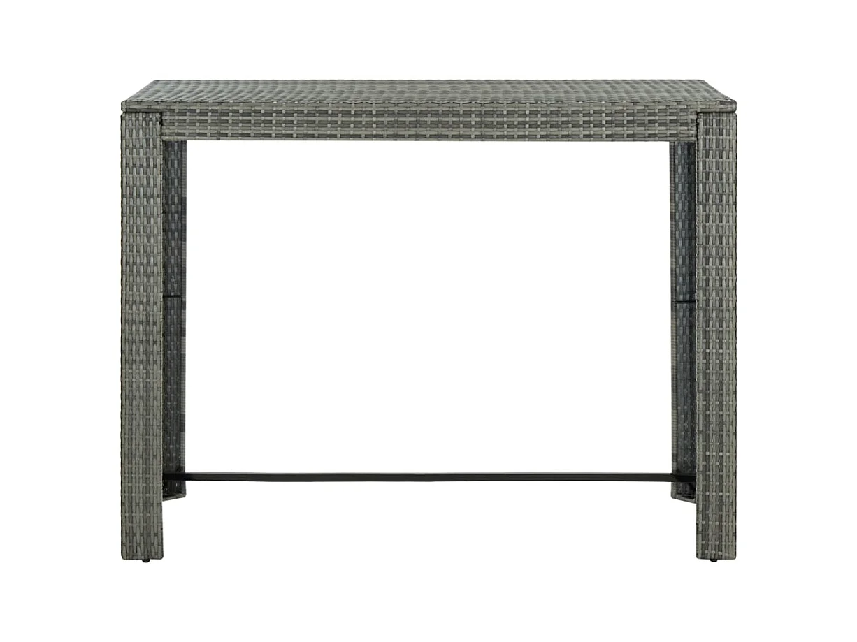 Tuinbartafel Grijs 140,5x60,5x110,5 cm Hars riet