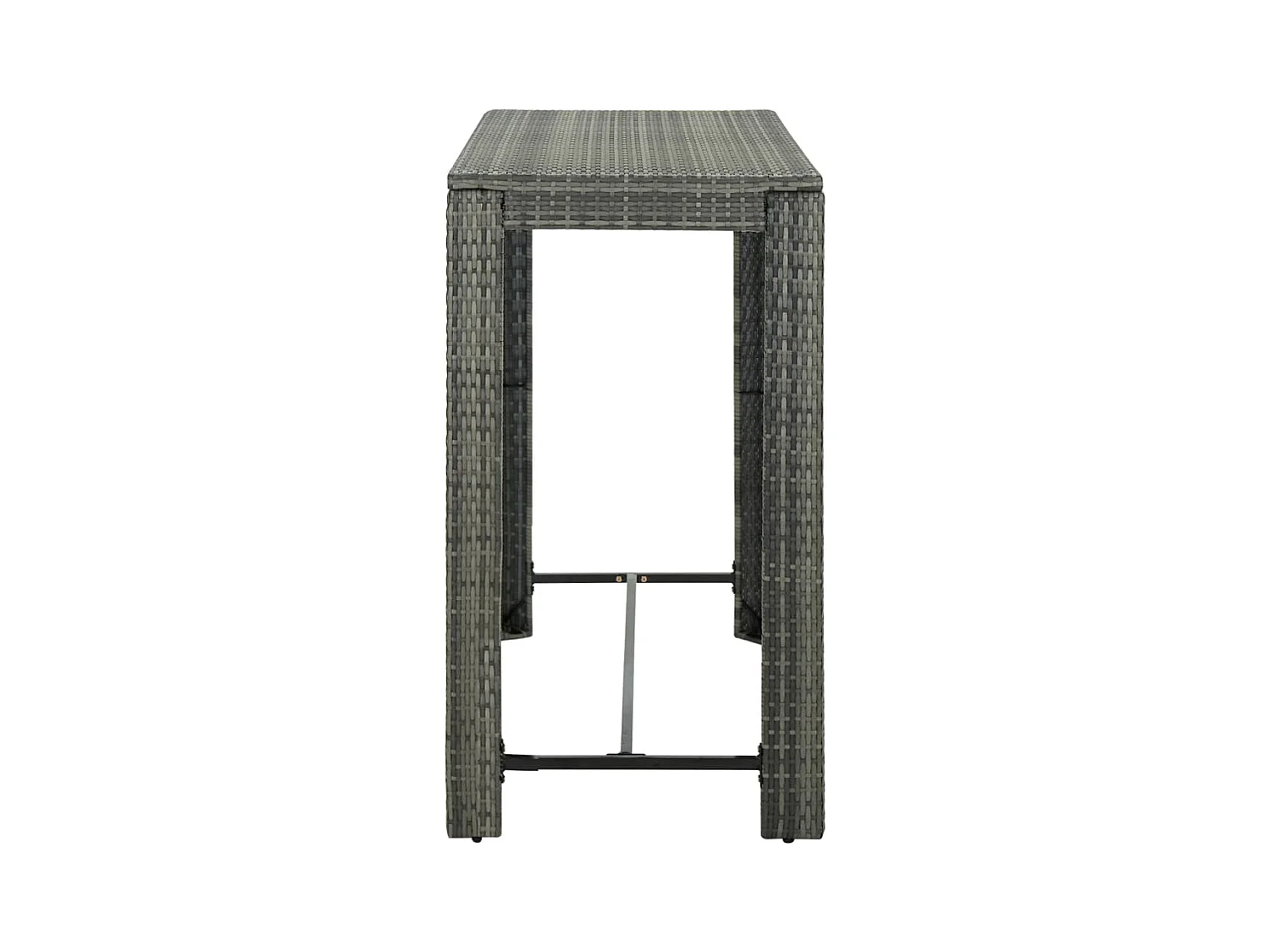 Tuinbartafel Grijs 140,5x60,5x110,5 cm Hars riet