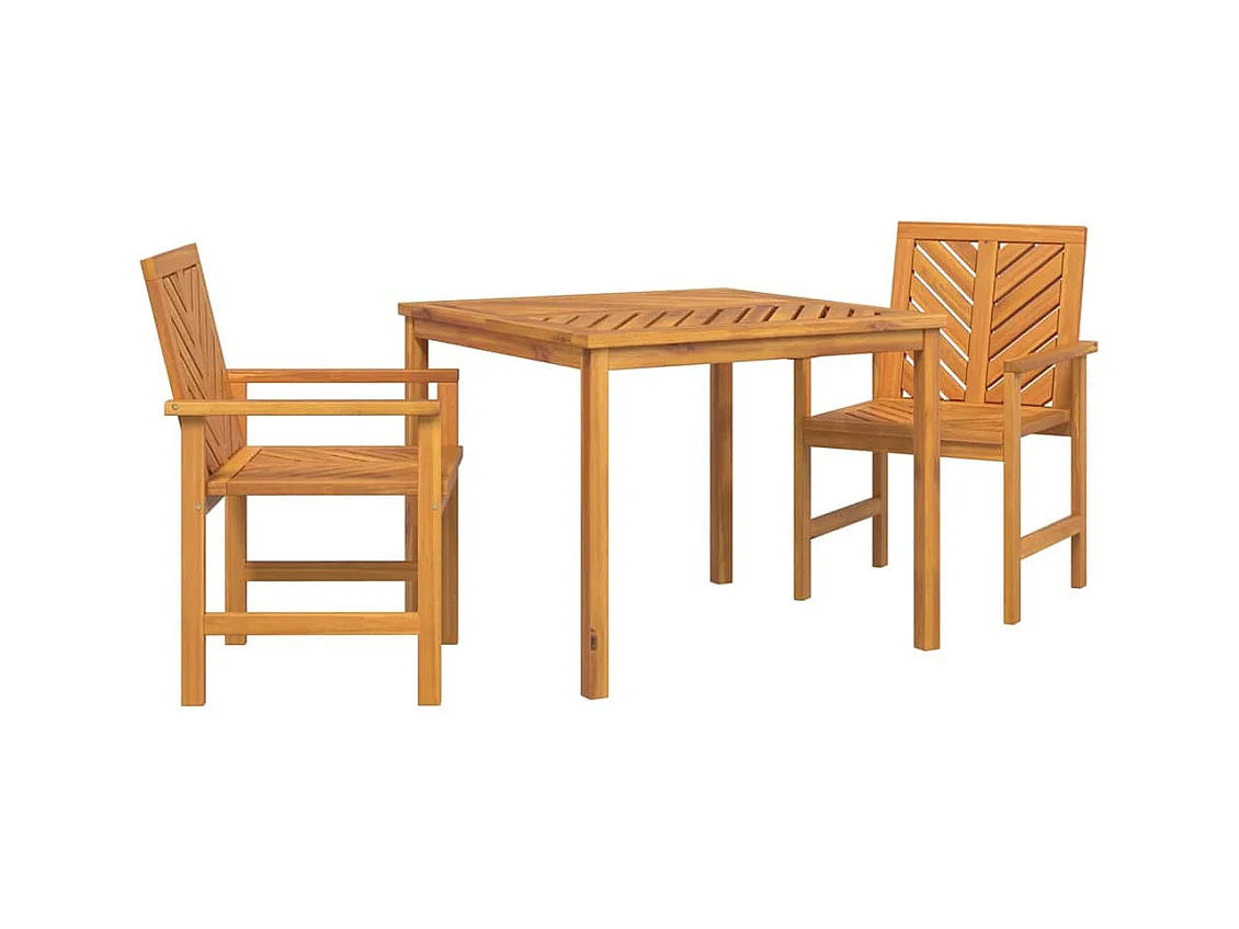 Ensemble de salle à manger pour jardin 3 pcs Marron