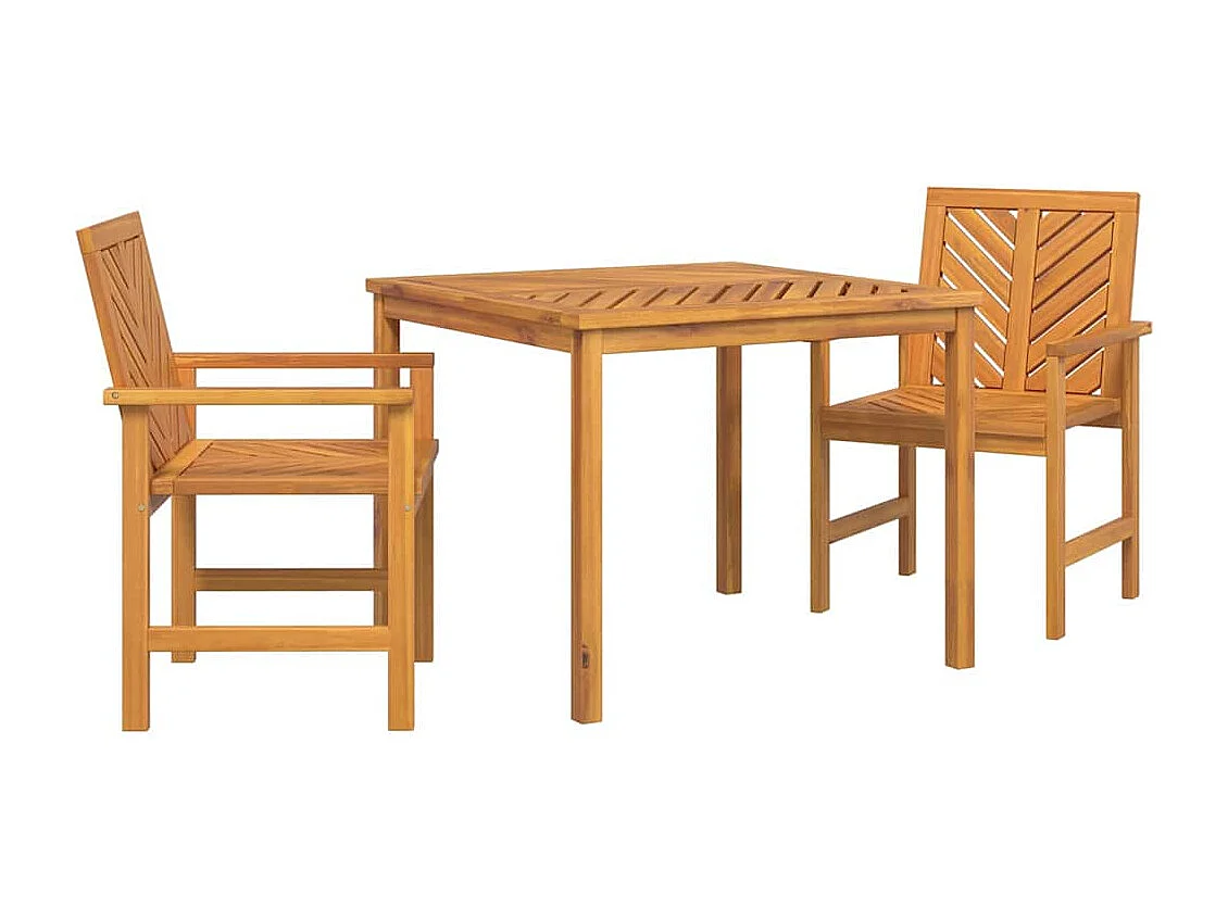 Ensemble de salle à manger pour jardin 3 pcs Marron