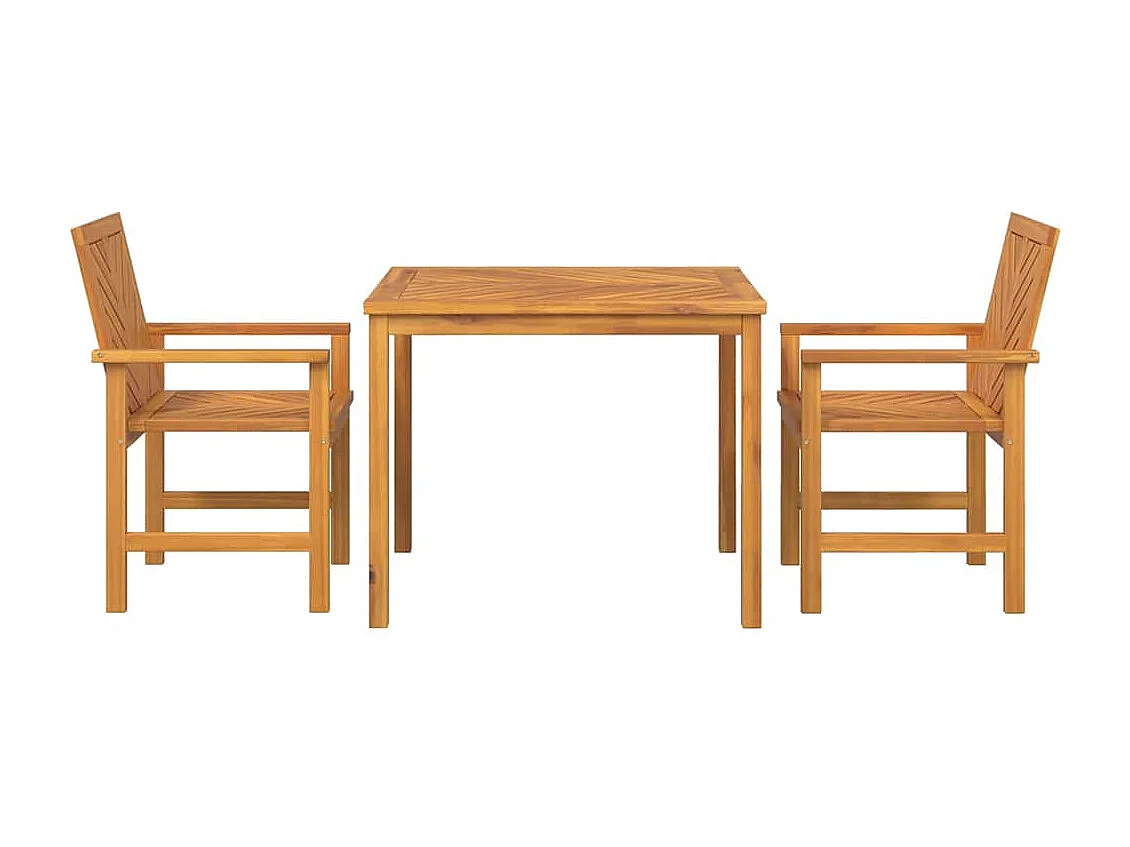 Ensemble de salle à manger pour jardin 3 pcs Marron