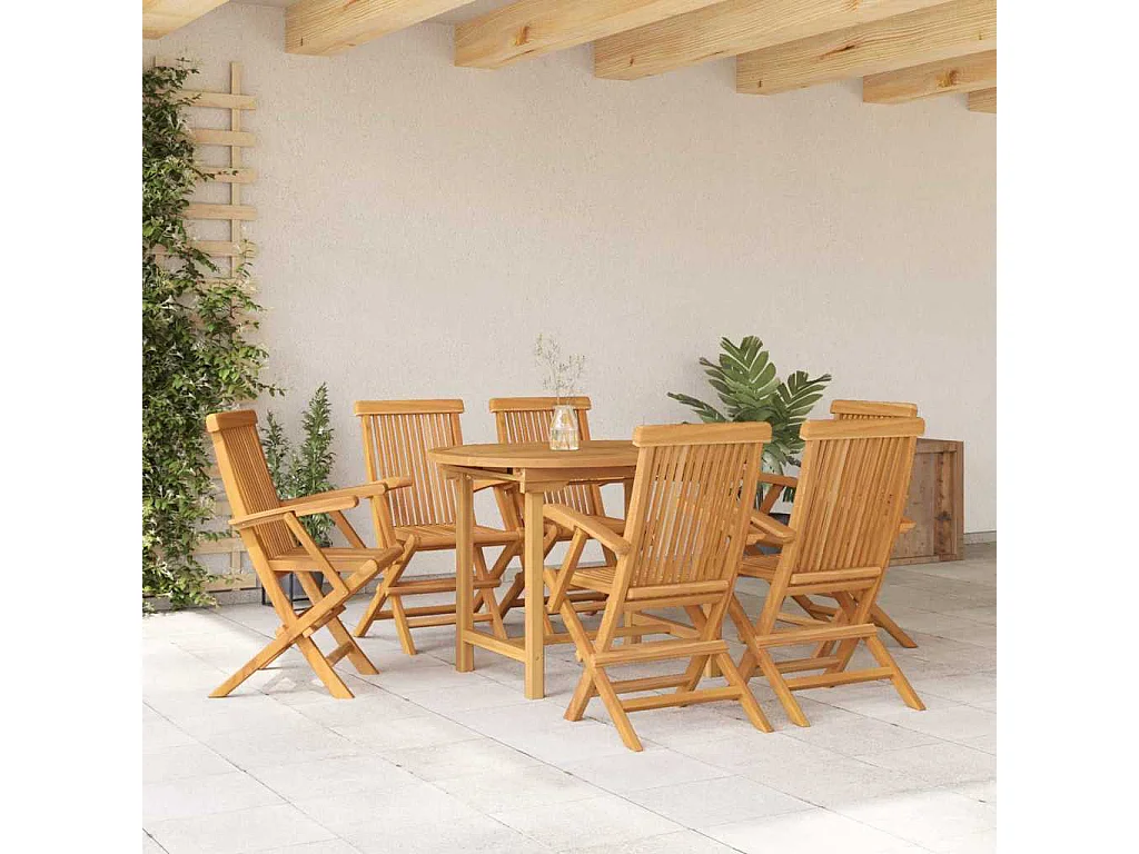 7-delige tuinset bruin