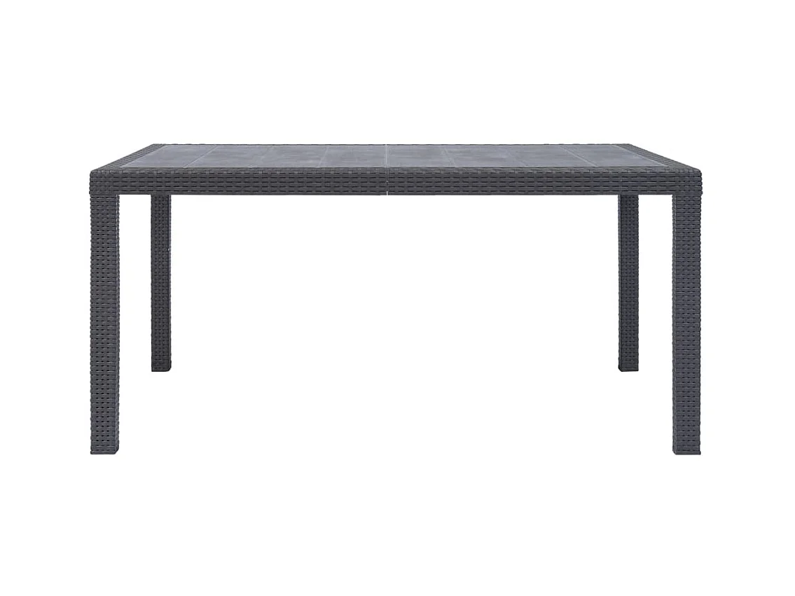 Tuintafel Bruin 150x90x72 cm Kunststof Rotan look