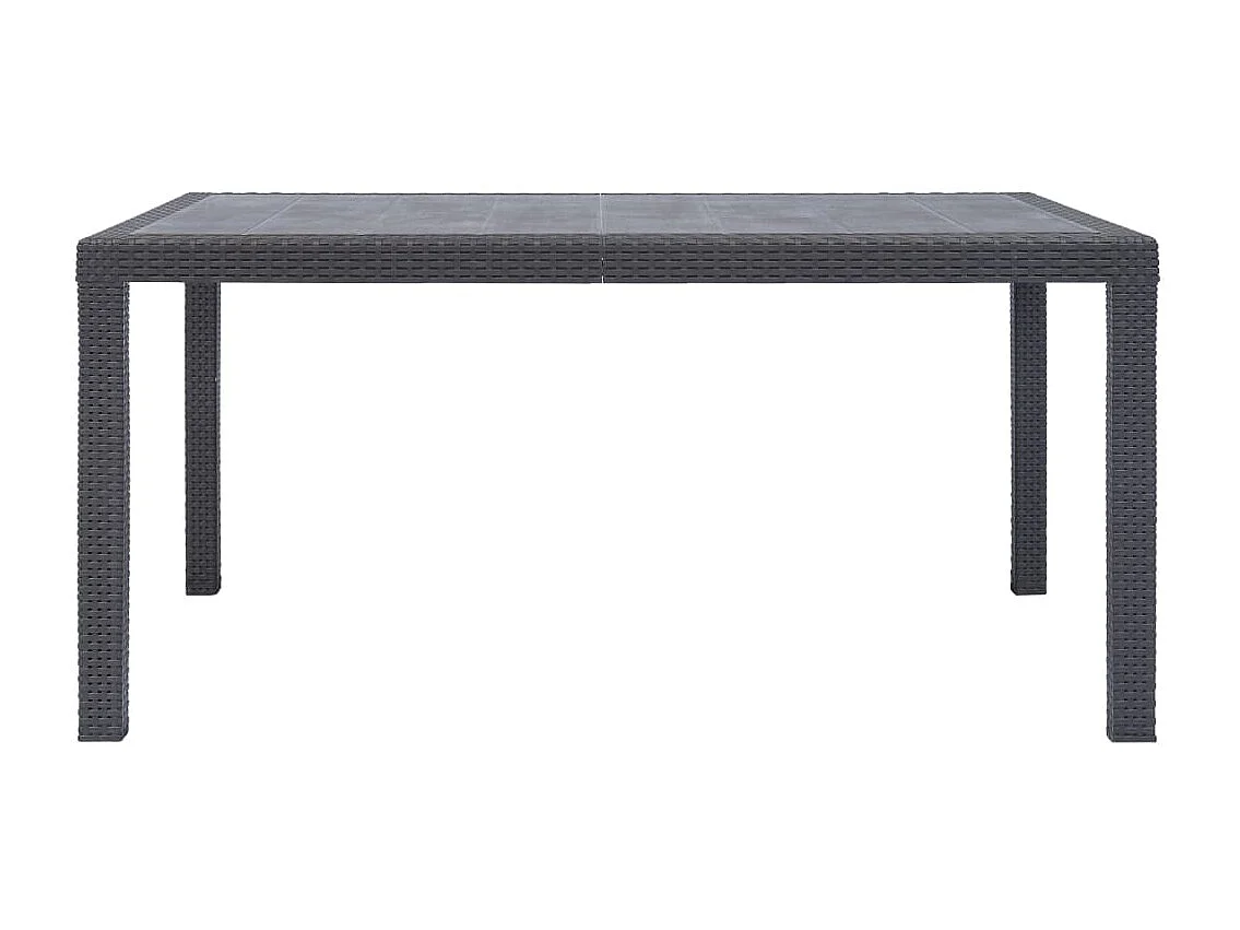 Tavolo da giardino Marrone 150x90x72 cm Plastica Effetto Rattan
