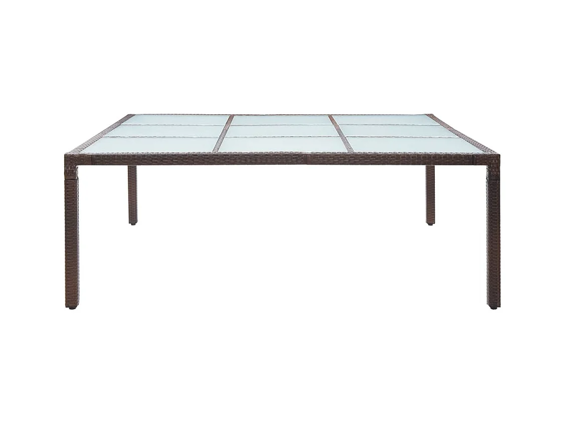 Tuintafel Bruin 200x200x74 cm Hars riet