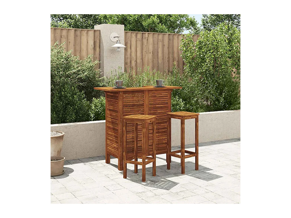 Mesa de bar 110 x 50 x 105 cm Madera maciza de acacia