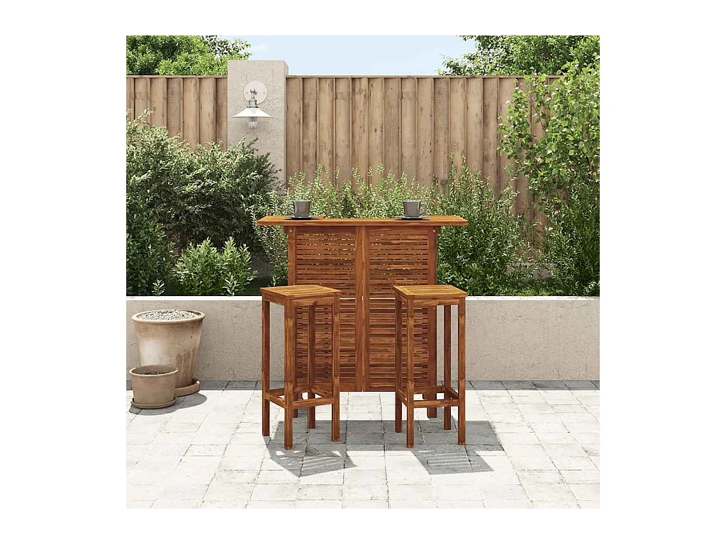 Mesa de bar 110 x 50 x 105 cm Madera maciza de acacia