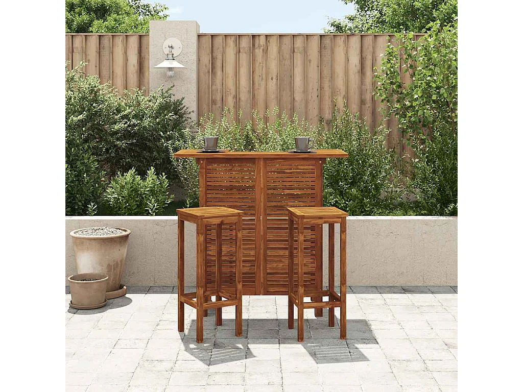 Mesa de bar 110 x 50 x 105 cm Madera maciza de acacia