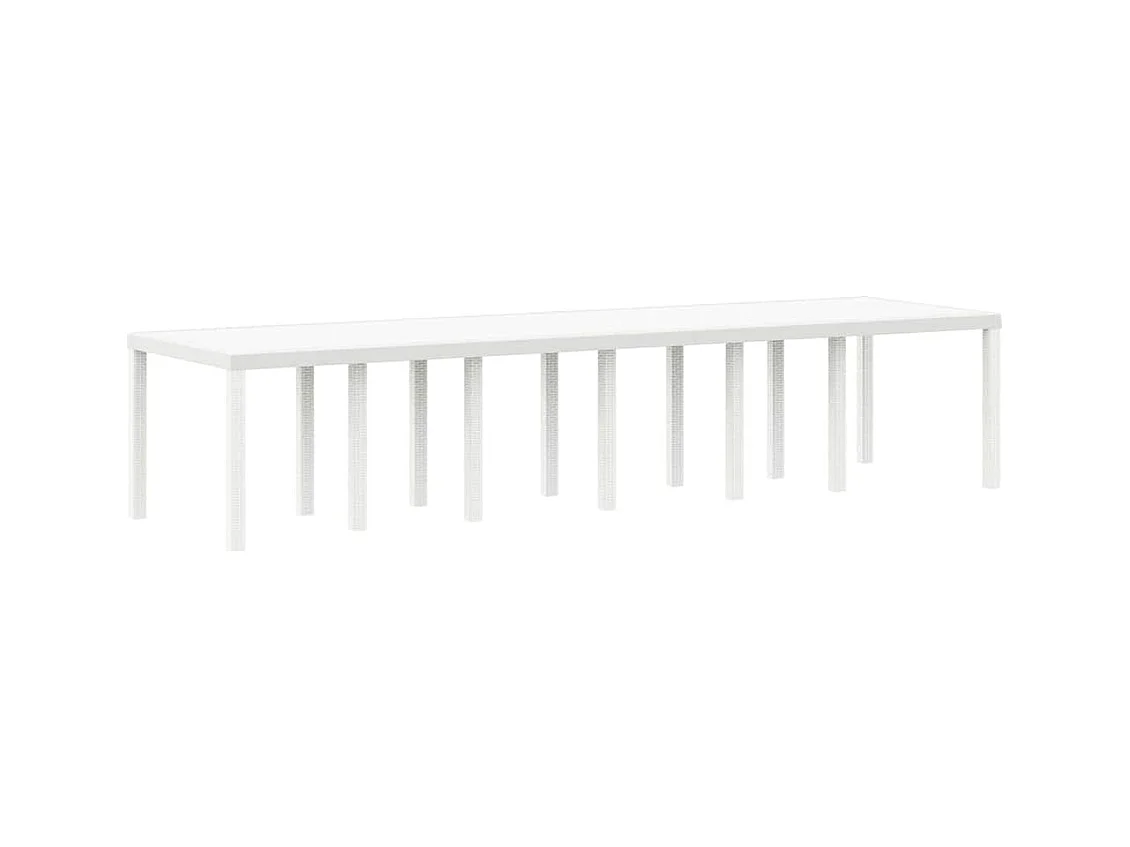 Table de Jardin Blanc 350 x 100 x 73 cm polyrotin