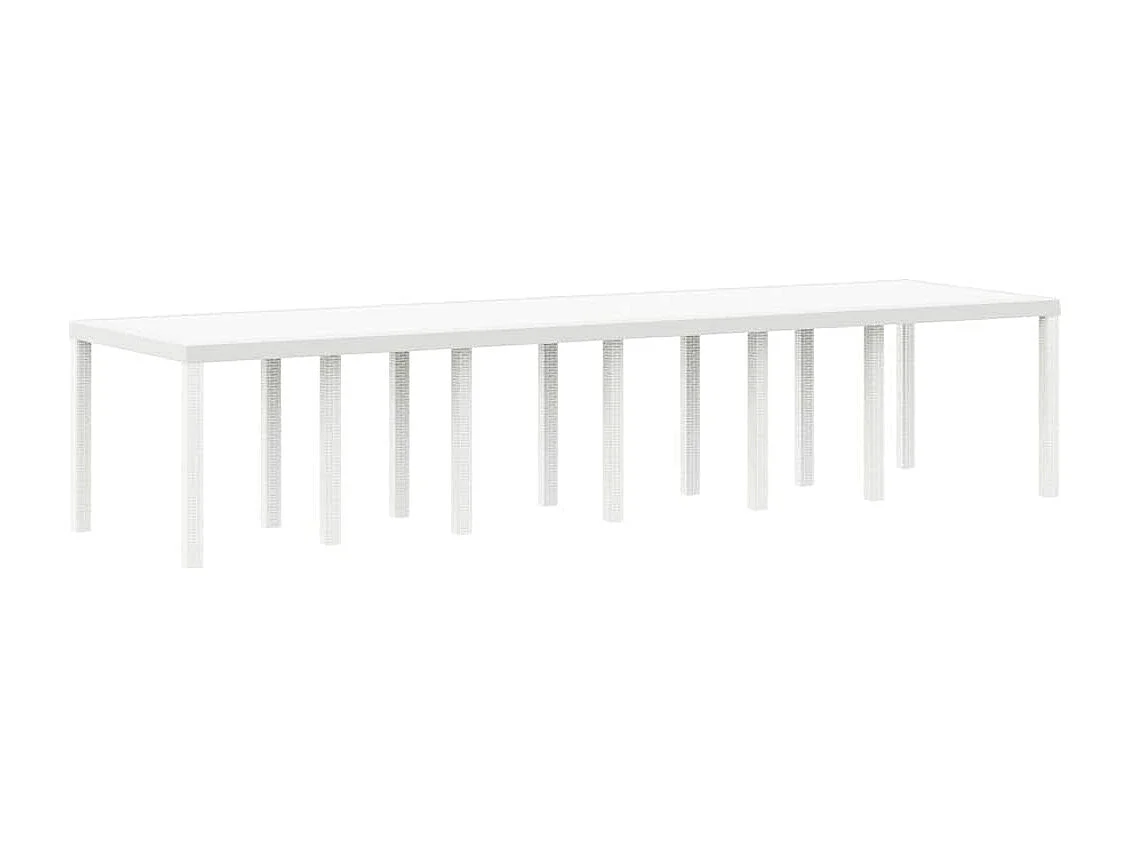 Table de Jardin Blanc 350 x 100 x 73 cm polyrotin