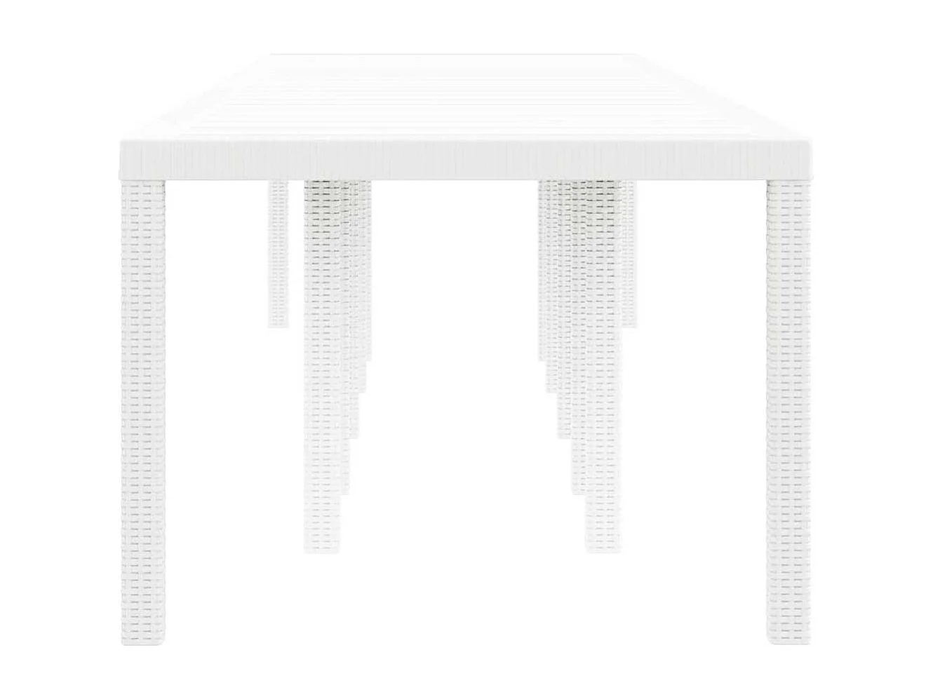 Table de Jardin Blanc 350 x 100 x 73 cm polyrotin