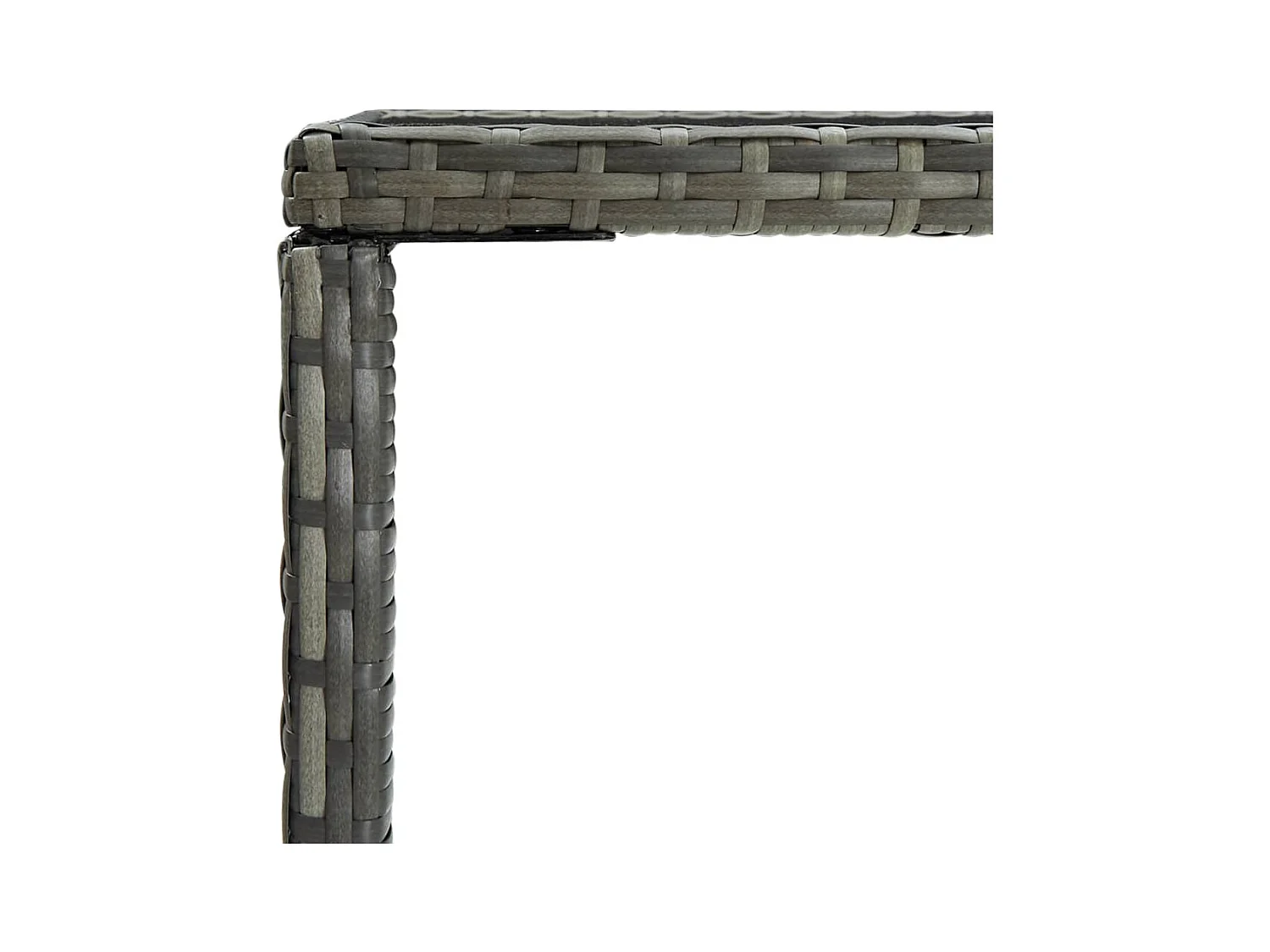 Grijze tuinbartafel 70x70x110cm Harsriet en glas