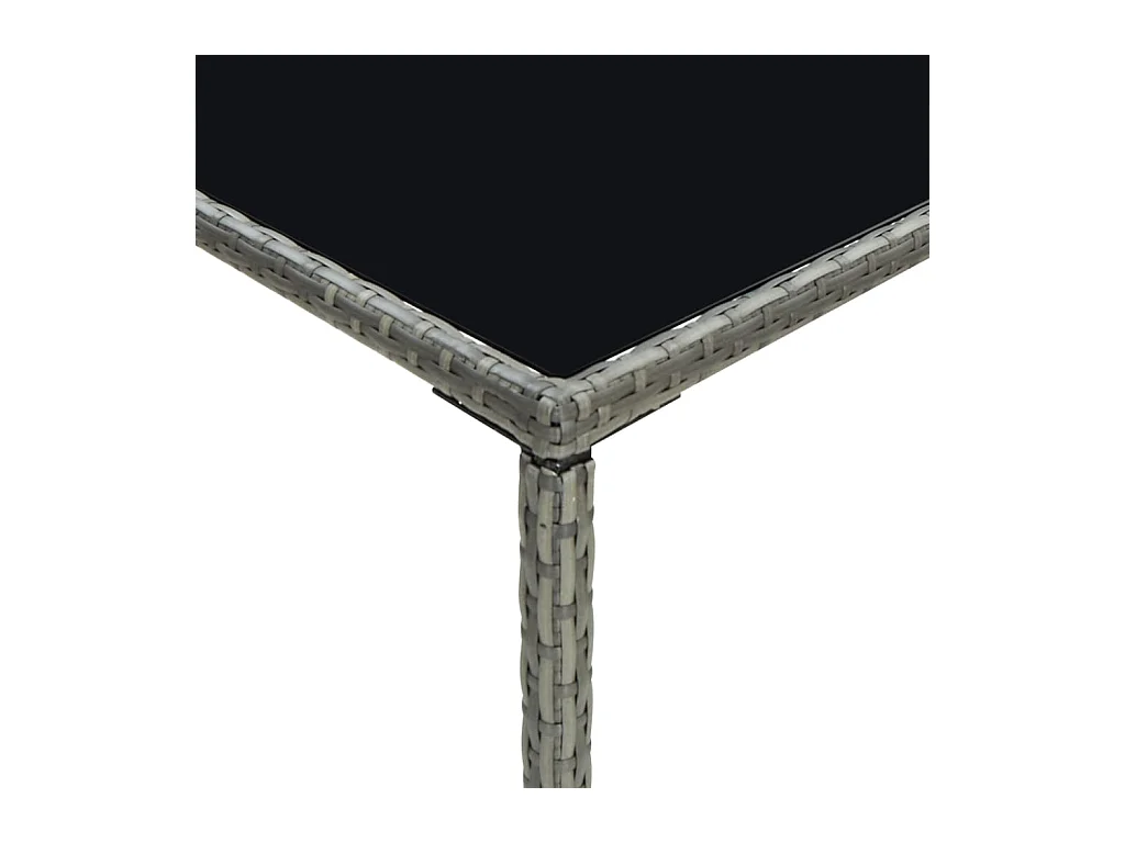 Grijze tuinbartafel 70x70x110cm Harsriet en glas