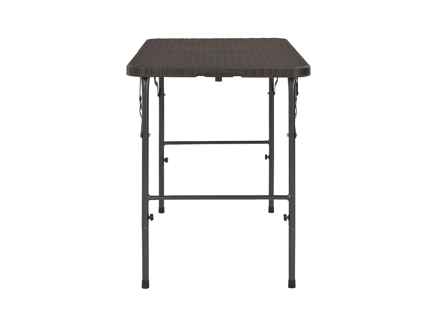Table de jardin pliante Marron 120x60x74cm PEHD Aspect de rotin