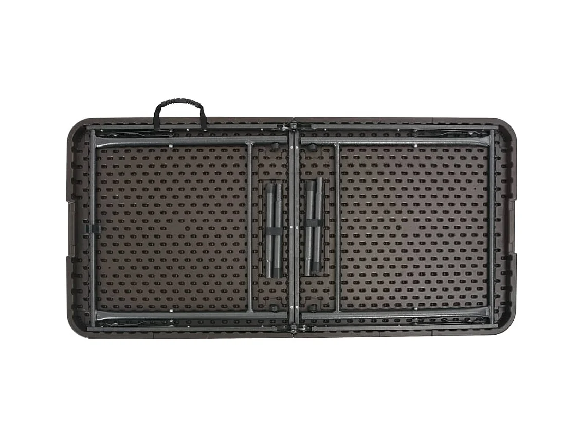 Table de jardin pliante Marron 120x60x74cm PEHD Aspect de rotin