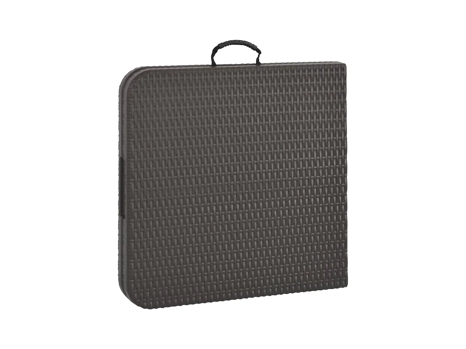 Table de jardin pliante Marron 120x60x74cm PEHD Aspect de rotin