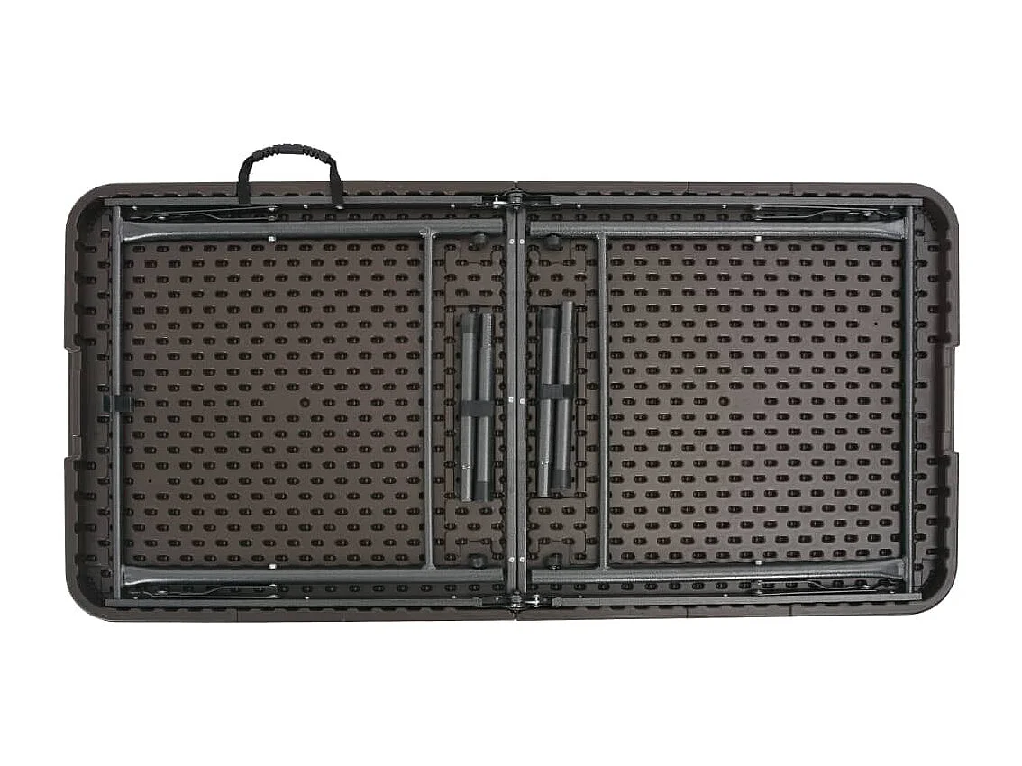 Table de jardin pliante Marron 120x60x74cm PEHD Aspect de rotin