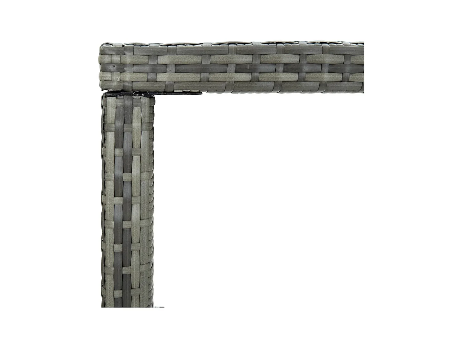 Grijze tuinbartafel 130x60x110 cm Geweven hars en glas