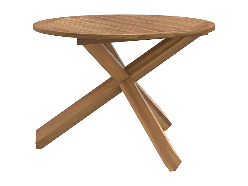 Table de jardin Ø109x74 cm bois de teck solide
