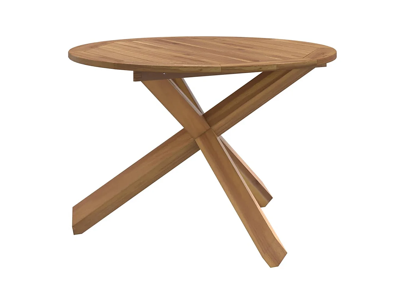 Table de jardin Ø109x74 cm bois de teck solide