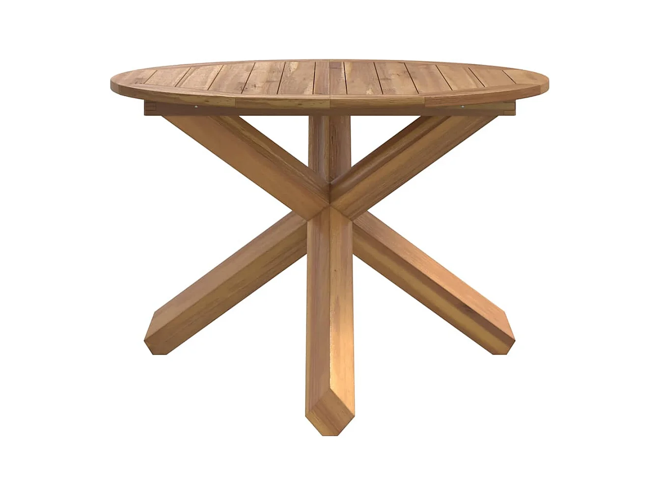 Table de jardin Ø109x74 cm bois de teck solide