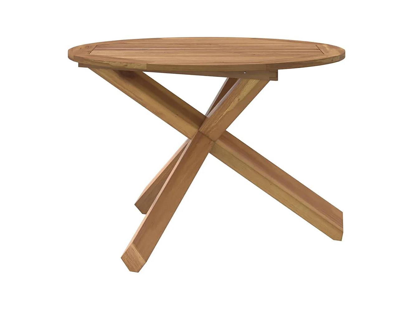Table de jardin Ø109x74 cm bois de teck solide