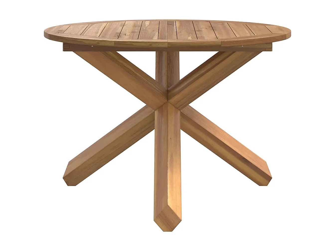 Table de jardin Ø109x74 cm bois de teck solide