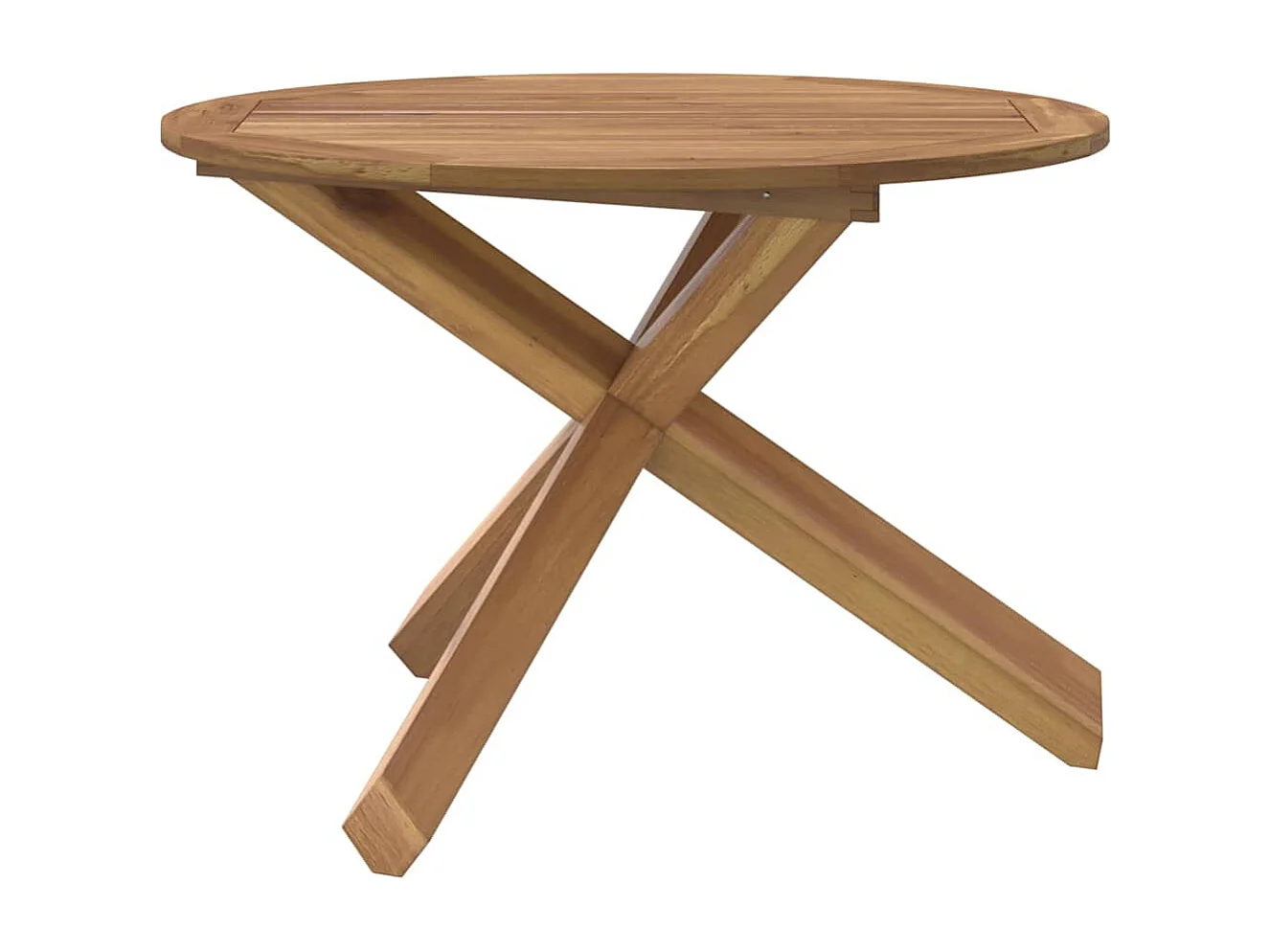 Table de jardin Ø109x74 cm bois de teck solide