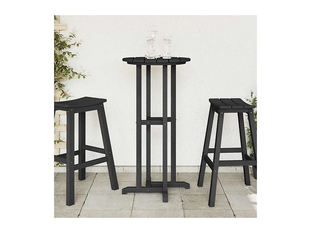 Table de bar Noir 55 x 55 x 107 cm HDPE