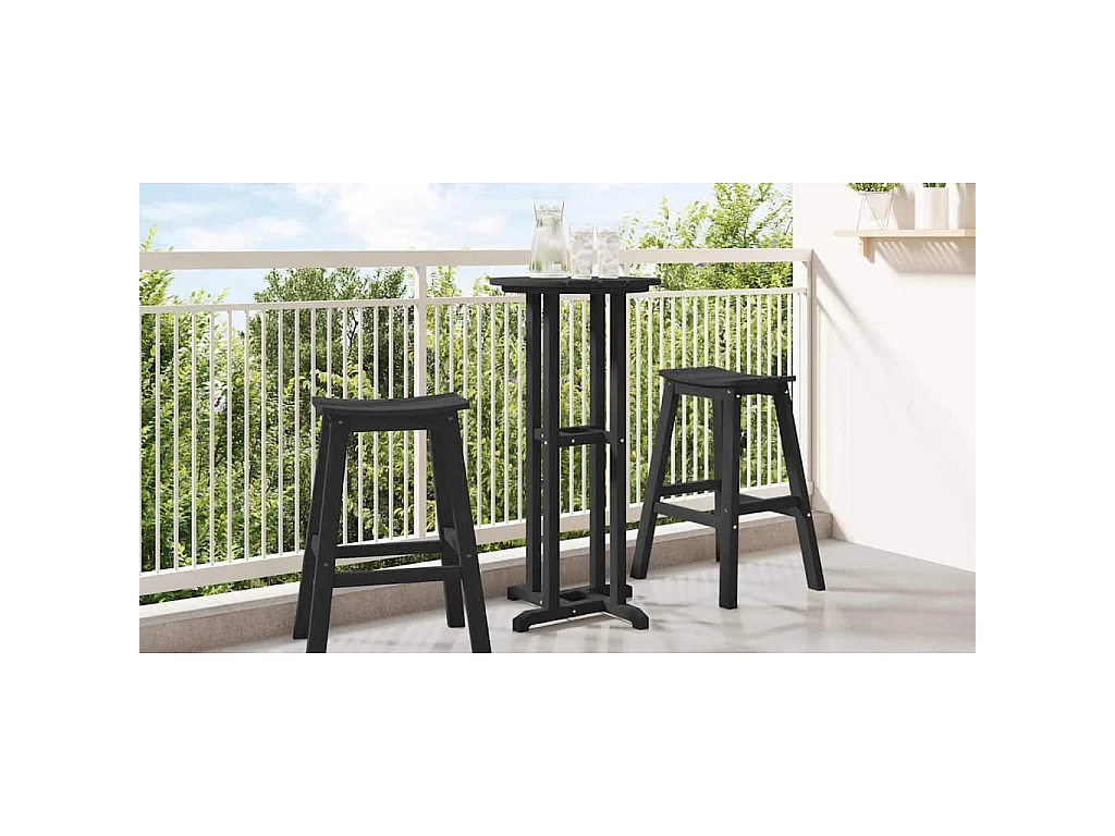 Tavolo da bar Nero 55 x 55 x 107 cm HDPE