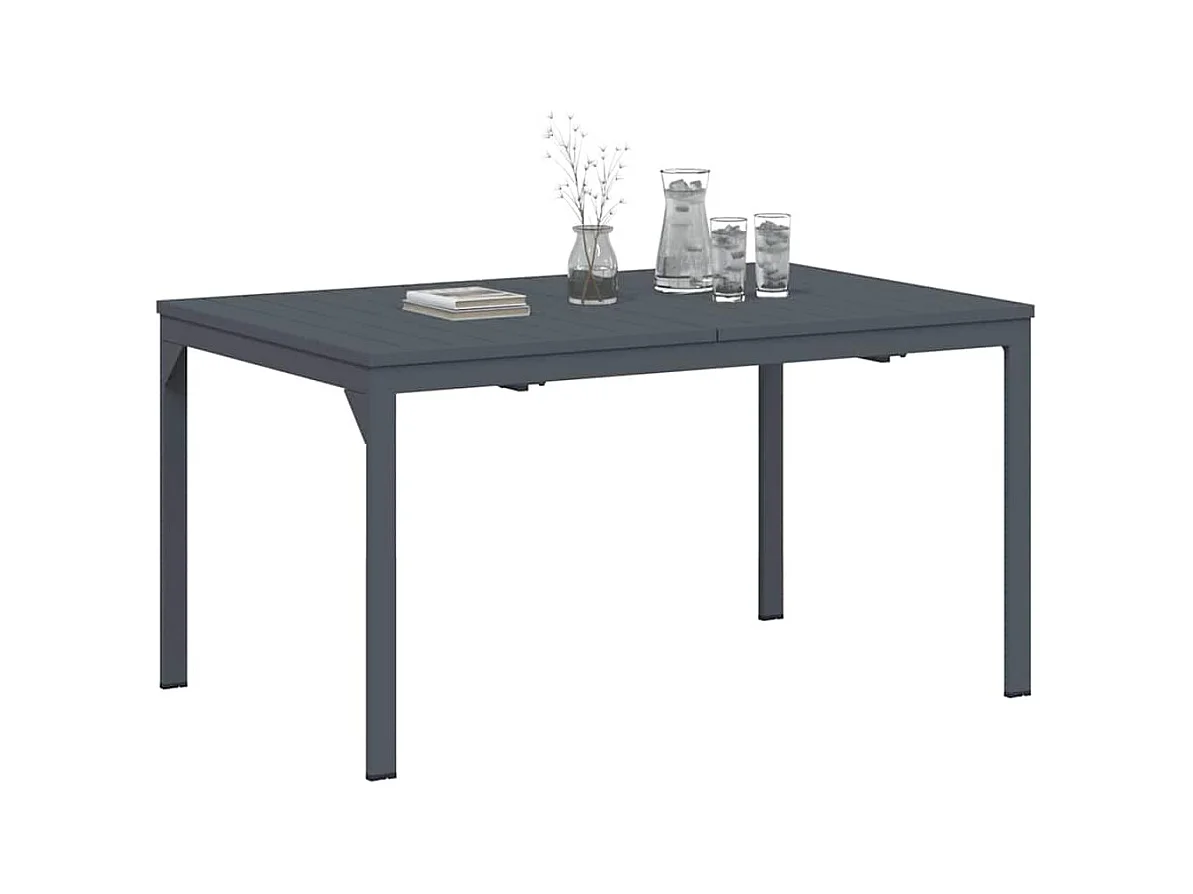 Table d'Extension 2 pcs Anthracite 210 x 90 x 73 cm Acier