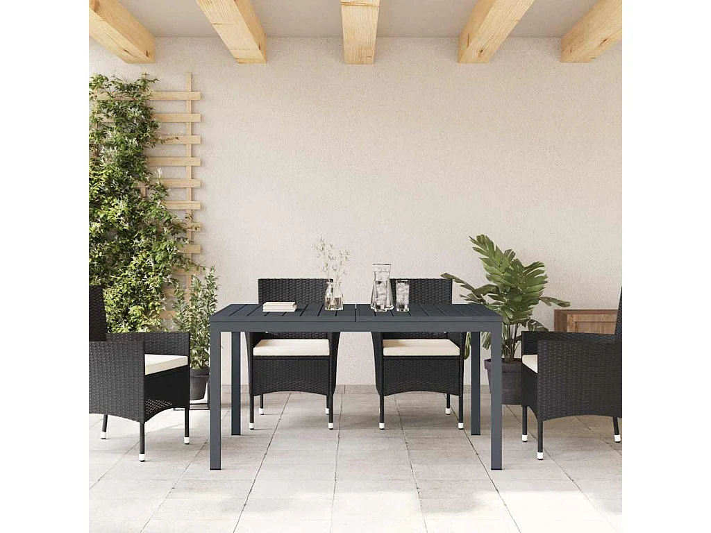 Ausziehtisch 2 Stk. Anthrazit 210 x 90 x 73 cm Stahl