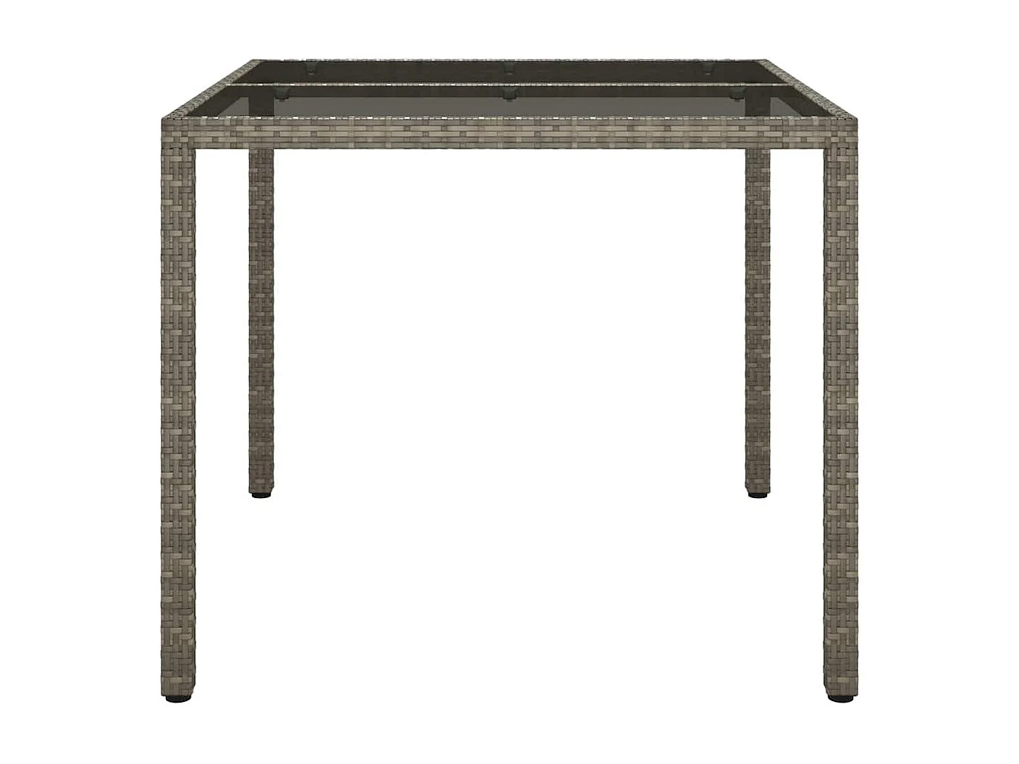 Table de jardin pour repas Gris 90 x 90 x 75 cm Poly rotin