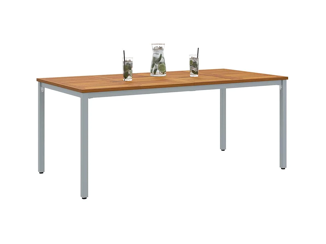 Tables de jardin Naturel et gris 180 x 90 x 75 cm