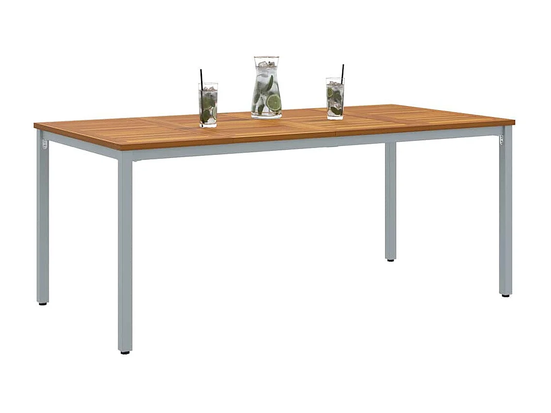 Tables de jardin Naturel et gris 180 x 90 x 75 cm