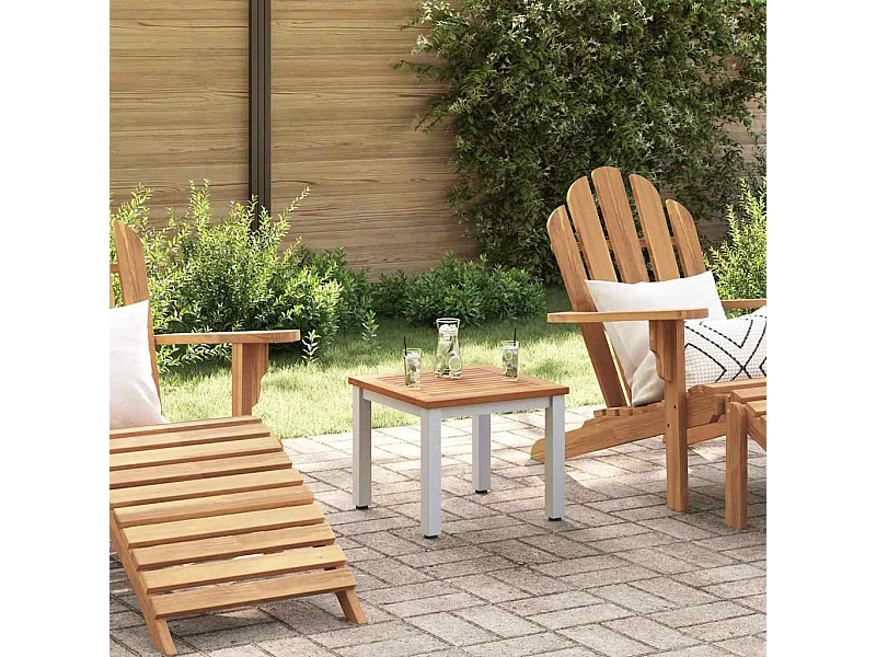 Natürliche und graue Gartentische 45 x 45 x 38 cm