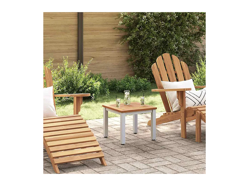 Tables de jardin Naturel et gris 45 x 45 x 38 cm