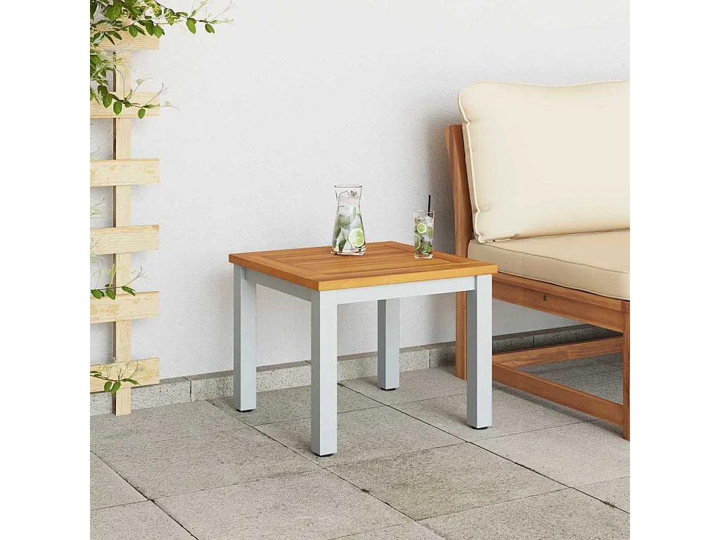 Tables de jardin Naturel et gris 45 x 45 x 38 cm