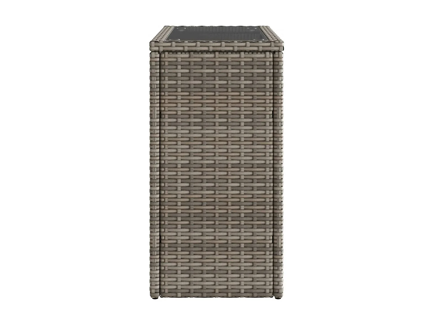 Tuintafel met grijs rotan glazen blad