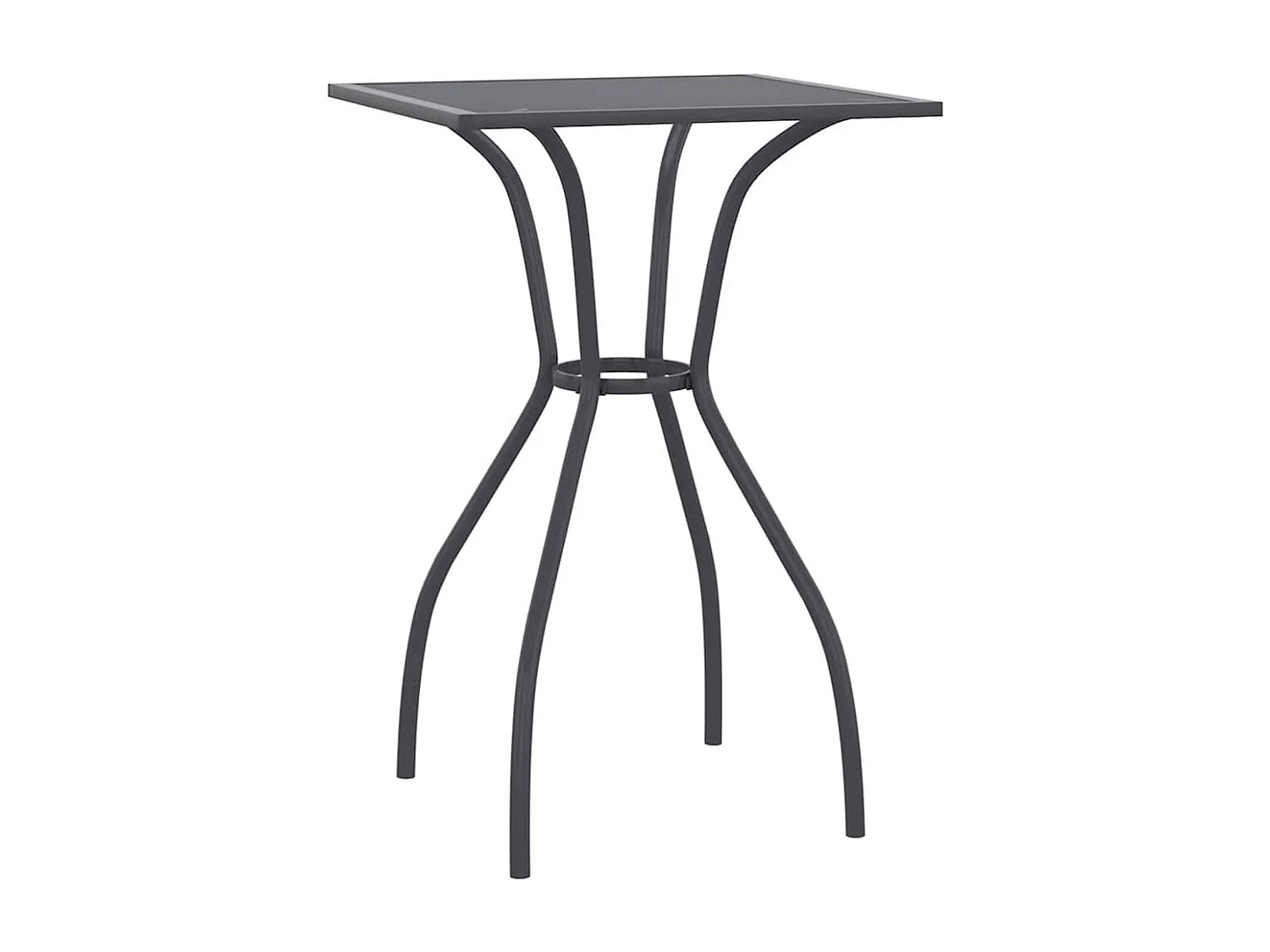 Antraciet tuintafel 50x50x72 cm staalgaas
