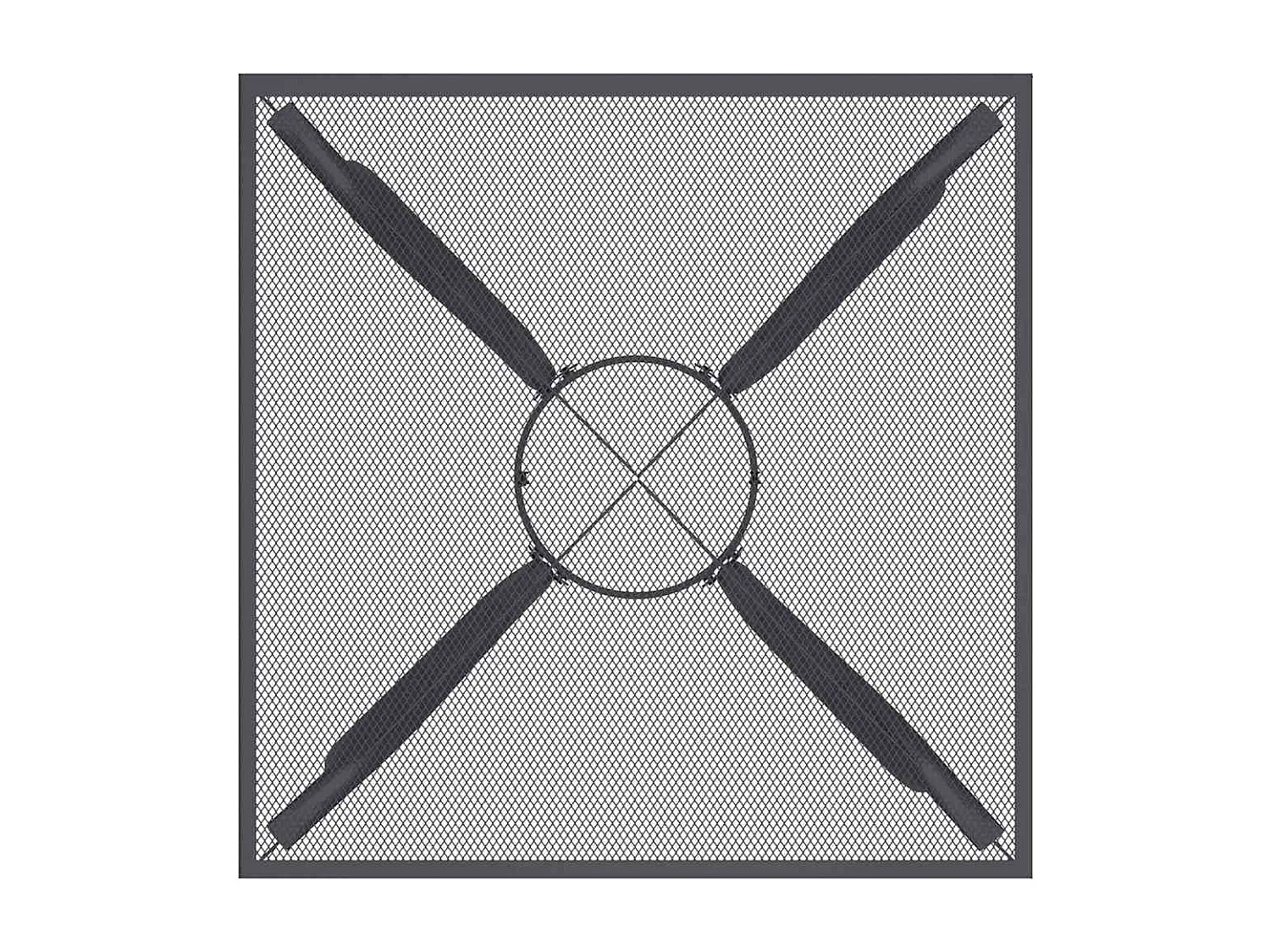 Mesa de jardín antracita 50x50x72 cm malla de acero