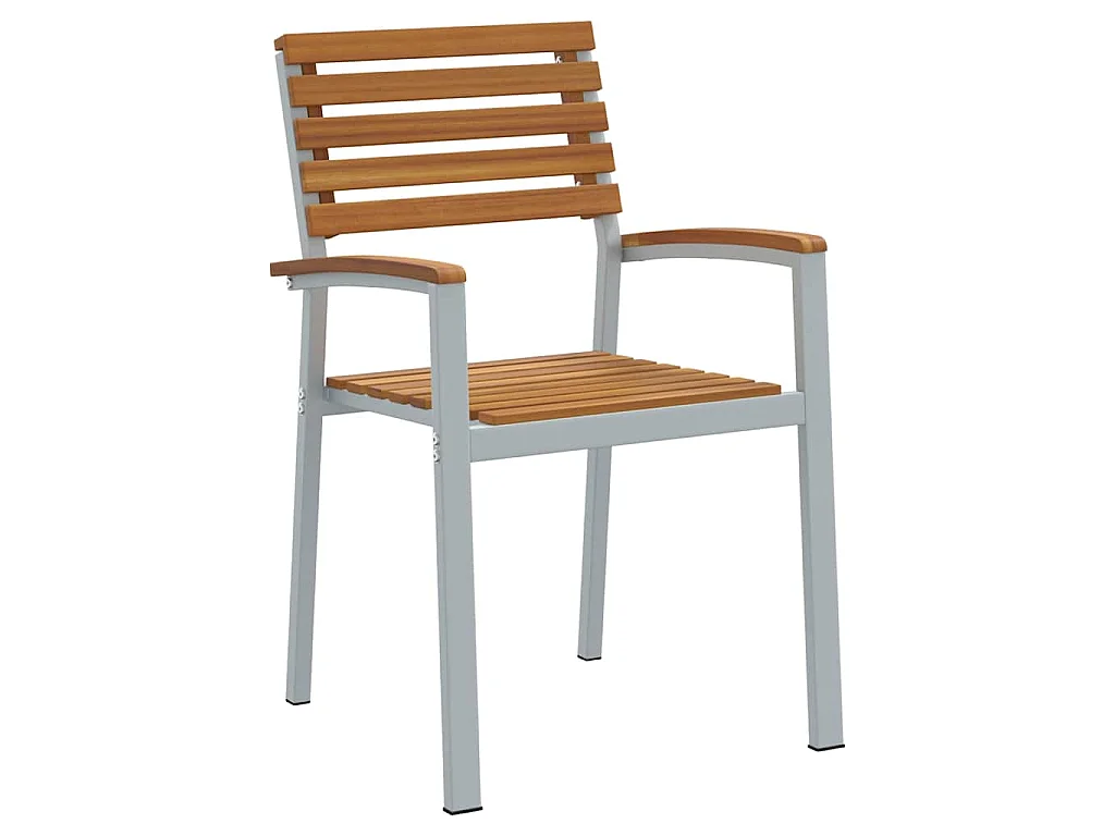 Juego de comedor de jardín de 5 piezas en gris y marrón