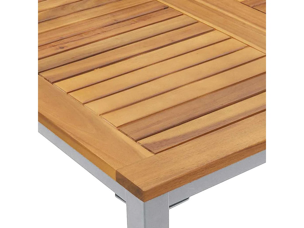 Juego de comedor de jardín de 5 piezas en gris y marrón