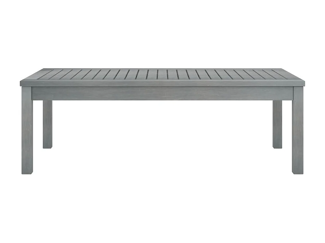 Tavolino da caffè 100x50x33 cm Grigio Legno massello di acacia
