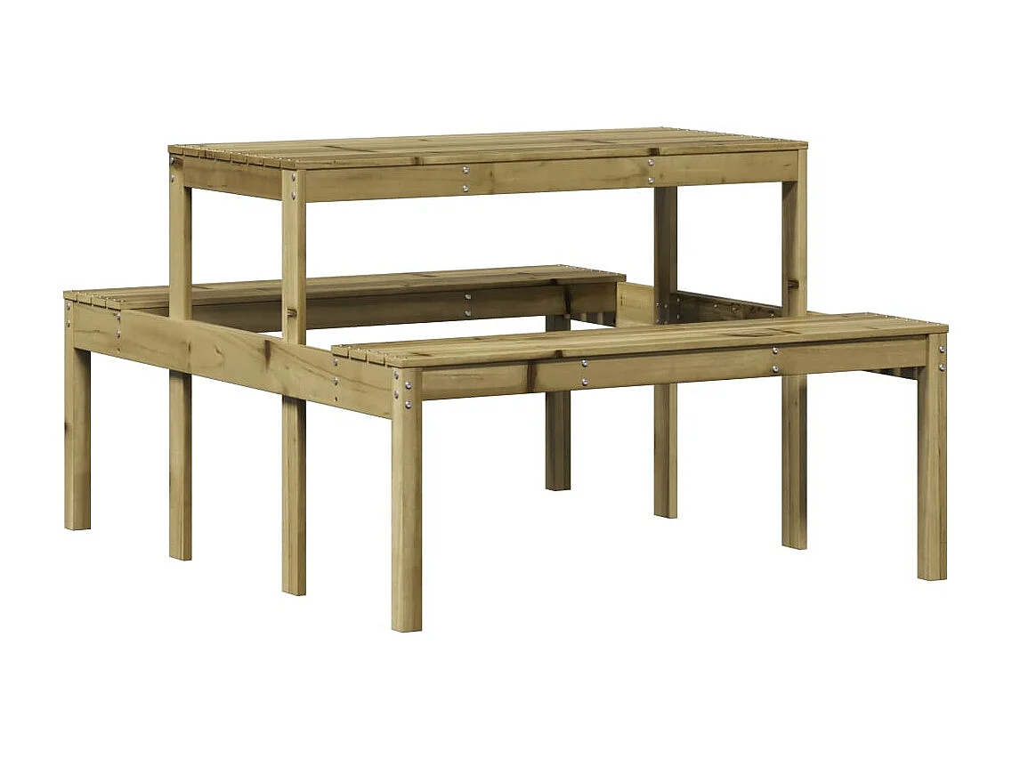 Mesa de picnic 110x134x75 cm madera de pino impregnada