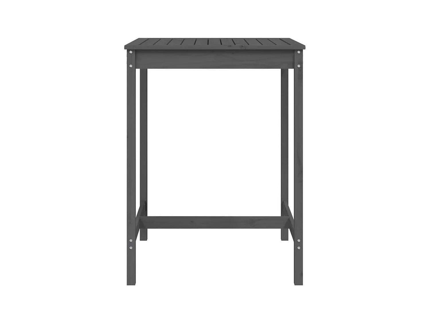 Grijze tuintafel 82,5x82,5x110 cm massief grenenhout